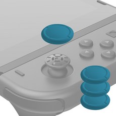 SPACE SHIELD 任天堂 Switch OLED 相容替換 Joy-Con 矽膠搖桿帽 4入組, 藍色, 1套, 單一商品