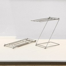 MONACO OLIVE 纖薄折疊不鏽鋼抹布架 2入, 2個, 銀色