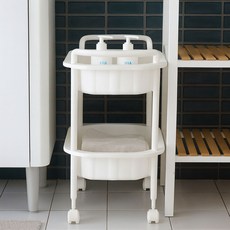 BONOHOUSE Liv 移動式雙層推車, 白色, 1個