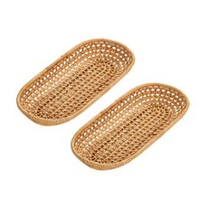 마켓피오 藤編長麵包籃 2入, 類型1