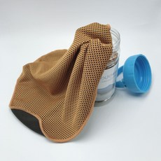 소니오 쿨 스포츠 타월 30 x 90 cm + 보틀 세트, 다크오렌지, 1세트