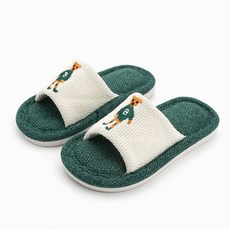 Swag Bear刺繡室內拖鞋, 綠色, 1雙