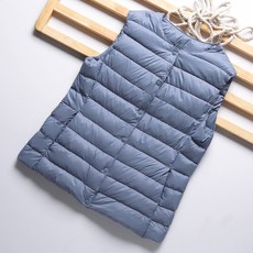 DM 여성용 라운드넥 경량패딩베스트