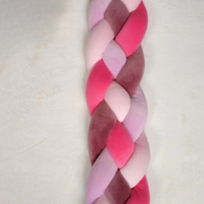 Happy Mine 柔軟溫暖麻花捲床圍 1m, 粉紅色 + 淺紫色 + 淺粉色