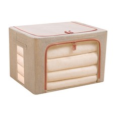 부스마켓 린넨 다용도 보관 가방 대 100L, 베이지, 1개