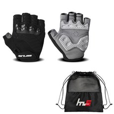 나야스타일 바이크 반장갑 2p + 전용 파우치 세트 CYYP-50-3PU, 블랙(장갑), 1개