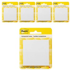 3M Post-it 透明便利貼 73 x 73 mm, 36入, 5個, 透明