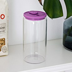 六角矽膠蓋啤酒罐造型耐熱玻璃杯 紫色 500ml, 2個