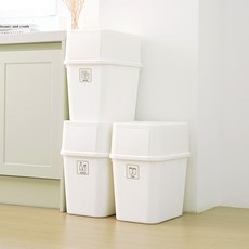 가쯔 브라우니 다용도 분리수거함 50L x 3p, 화이트