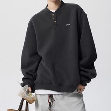 MarketA 男士亨利領鈕扣大學T T25SS3-A1759