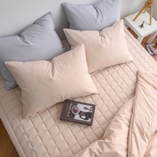 Rebecca 純棉高密度生物水洗飯店式枕頭套, 桃色, 1個