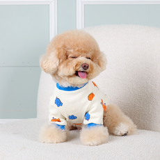 에이미러브즈펫 반려동물 PM 아기공룡티셔츠, 아이보리, 1개