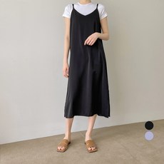 데이템 여성용 뷔스티에 기본 롱 원피스