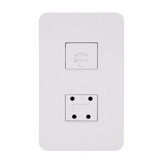 CHEIL ELECTRIC 資訊插座 4p+8p 白色, 1個