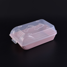 Jibijoa 塑膠鞋子收納盒, 粉紅色