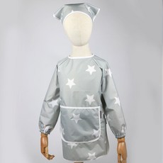 BEBE CHOUETTE 兒童防水長袖美術罩衫 + 頭巾 + 收納袋組合