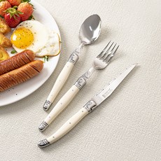 장듀보 라귀올 디너 스푼 + 포크 + 나이프 세트, 아이보리, 1세트