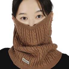 제코 제르소나 니트 멀티프 귀걸이형 넥워머, 브라운, 3개