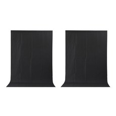 DAEHAN 基本款滌綸攝影用背景布 3 x 6m, 2個, 單一商品(黑色)