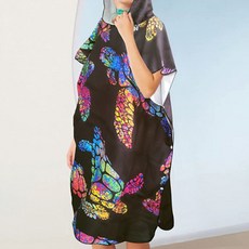 소니오 패턴 일러스트 후드 비치 타월 앤 목욕 가운 80 x 105 cm, TYPE 21, 1개