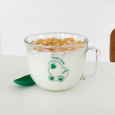 THENINEMALL Yum Yum Rator恐龍玻璃麥片杯 470ml, 混色, 1個