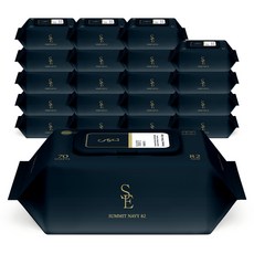 스마트에코 써밋 네이비 아기 물티슈 캡형, 82g, 70매, 20개