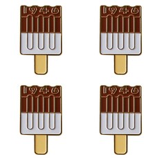 Luna Glam冰淇淋金屬磁鐵冰箱貼 4入, 棕色的