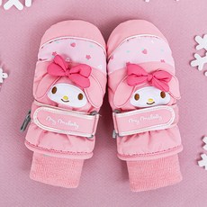 成昌 女童用 美樂蒂 甜點 立體 滑雪 連指手套 50212