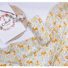 LuxuryBaby 嬰幼兒用雙層竹纖維紗布毯, 威爾斯柯基犬