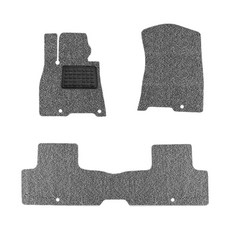 순수 확장형 코일 카매트 3종 세트 HE-108, 현대 GV80 6인승 (2021.11~), 그레이 + 블랙