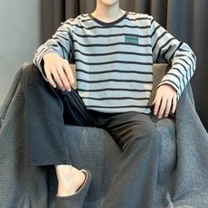 스타일컨택트 남성용 잠옷 긴팔 상의 + 하의 세트 SP-7616