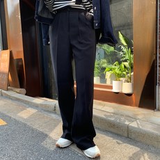 토마토팩토리 여성용 엔프디 핀턱 와이드 슬랙스