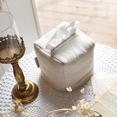 BELLELIFE 自然風方形迷你面紙盒/抽取式面紙盒套, 素色