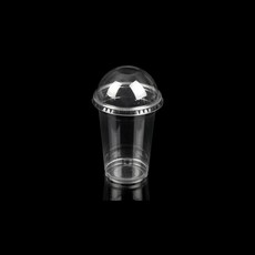 塑膠杯 300ml+圓頂蓋組合, 1組