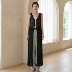 MarketA 女款百搭層次感無袖針織連身裙 M263-0642