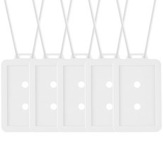 FLaiTO 矽膠員工證卡套 5入 + 掛繩 5入 套組, 半透明, 1套