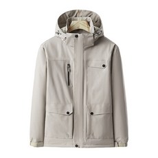 男款舒適風口袋戶外羽絨外套 #21776