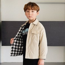 OWLEYBARN 兒童格紋雙面外套