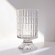 家居與愛好高腳杯 B 水晶內飾玻璃花瓶, 透明