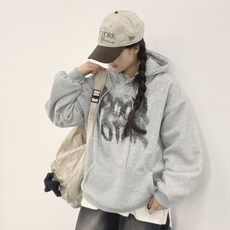 위드후이린 팝스타 기모 루즈핏 후드티