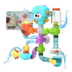 Kizus 水管積木洗澡玩具, 1個, 混色