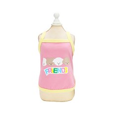 강쥐 프렌즈 강아지 턱받이 티셔츠, 핑크, 1개