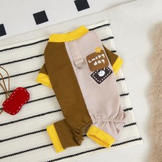 Coco studio 寵物 Lucky Day 多合一胸背帶, 1個, 棕色