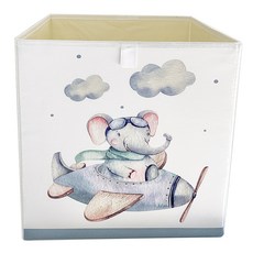 뚜뚜아트 오픈서랍형 장난감 정리함 오픈서랍형, 5. 비행기 탄 코끼리, 1개