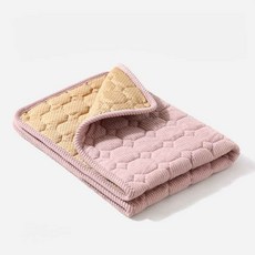 순잠 반려동물 사계절용 폭신폭신 코듀로이 침대매트, 핑크, 1개