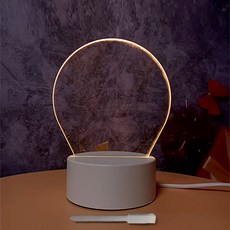 Quardi LED 壓克力 3D 氣氛燈 USB On/Off 開關 3色 透明 + 白色筆組, 混合色