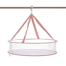 曬衣網袋 圓形單層, 1個, 粉紅色