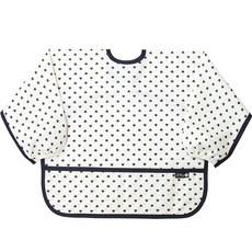 플리에 유아용 방수 긴팔 턱받이, 41 크림곤색하트, 1개, 1개입