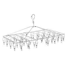 GAPANG 44夾曬衣架 銀色 No.11 TOYA011, 1個