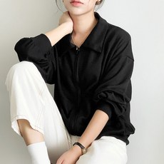 보리맘 카라넥 집업 크롭 임산부 점퍼 롱 C050